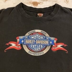 Vintage 1995 Harley-Davidson Black Bill Chaney Graphic T-Shirt XL